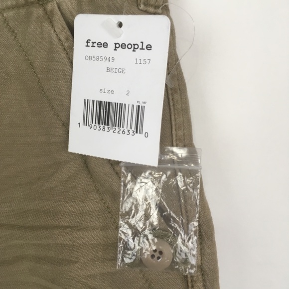 Free People frayed beige cutoff shorts Sz 2 - Picture 5 of 8